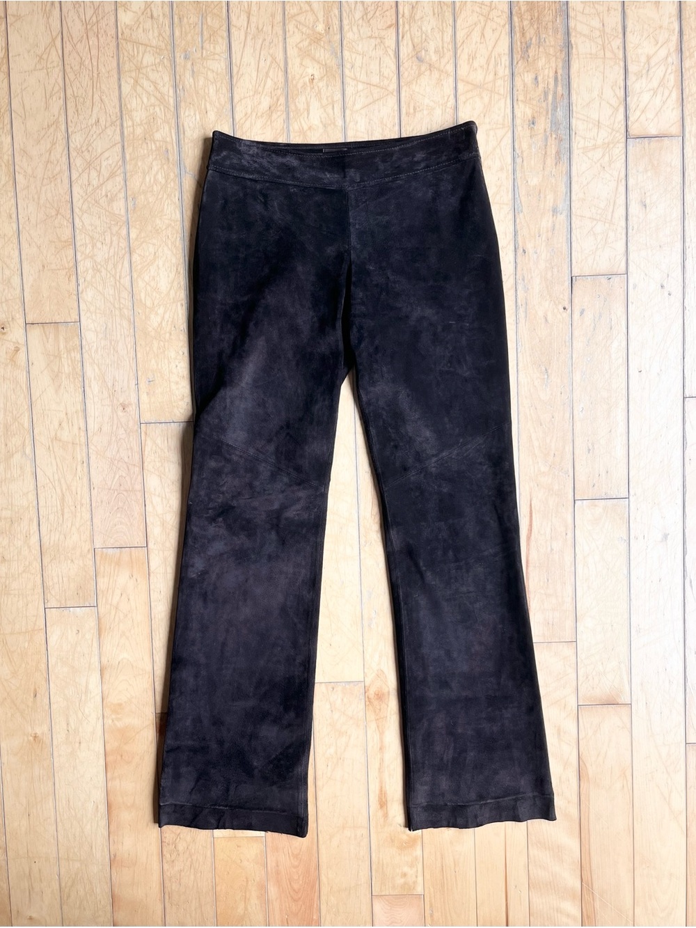 Danier Genuine Suede Leather Straight Leg Brown Western Chic Size 6